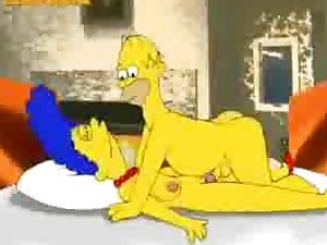 The Simpsons,marge gets banged by delivery boy and homer (short but..